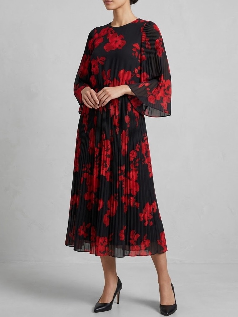 H&M Beautiful Floral Print Midi Dress
